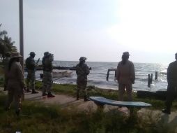 Miembros de la Milicia Bolivariana patrullan en La Ceiba. TWITTER/MiliciaBV1