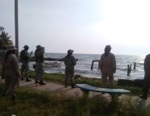 Miembros de la Milicia Bolivariana patrullan en La Ceiba. TWITTER/MiliciaBV1