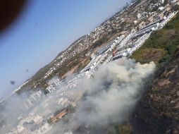 Aproximadamente dos hectáreas del terreno resultaron afectadas por el fuego. TWITTER/@UMPCyBZ
