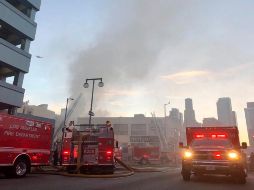 Unidades de bomberos acuden a la zona del desastre. AP/S. Dazio