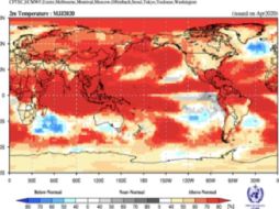 Cuatro veces al año, la OMM publica un reporte sobre el clima estacional, con previsiones basadas en datos de 13 centros mundiales de predicción. ESPECIAL / wmo.int