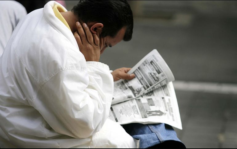 Con datos ajustados por estacionalidad, la tasa de desempleo fue de 3.54% de la población económicamente activa, monto superior al 3.48% reportado en los primeros tres meses de 2019. EL INFORMADOR / ARCHIVO