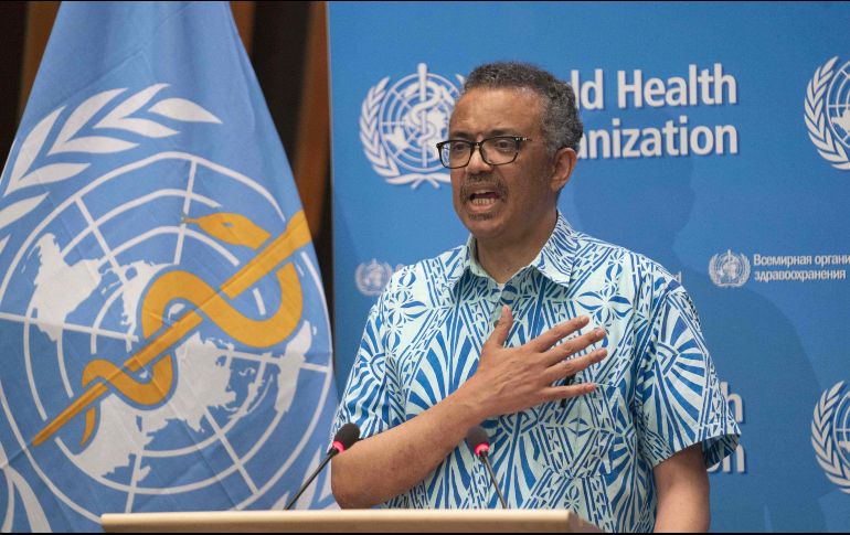 El máximo responsable de la OMS usó una camiseta de Tonga durante la 73 Asamblea Mundial de la Salud. AFP / C. Black
