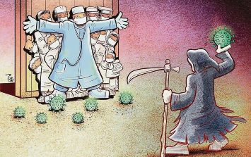 dibujos animados de doctor sorprendido