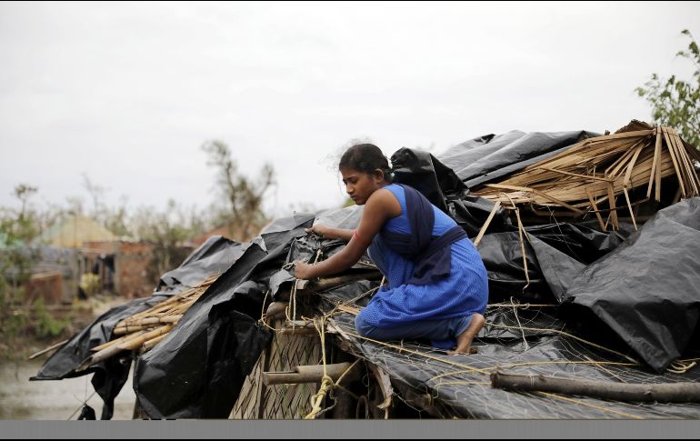 “Amphan” es el ciclón más potente en dos décadas en el Golfo de Bengala. EFE / P. Adhikari