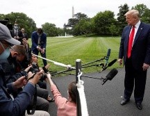 Estados Unidos habla con periodistas este jueves en la Casa Blanca. EFE/Y. Gripas