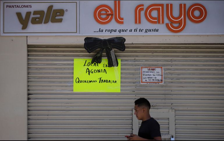 Los comercios no esenciales “agonizan”. EL INFORMADOR/F. Atilano