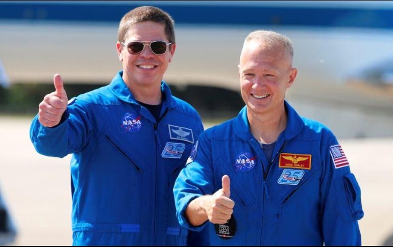 Bob Behnken (izquierda) y Doug Hurley (derecha) llegan a Florida el 20 de Mayo para preparar el lanzamiento. REUTERS