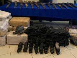 Detalle de las armas decomisadas durante los operativos realizados en la entidad. EFE/Seguridad Pública del Estado de Tamaulipas