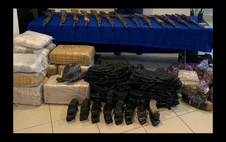 Detalle de las armas decomisadas durante los operativos realizados en la entidad. EFE/Seguridad Pública del Estado de Tamaulipas