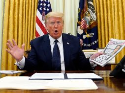 Desde la Oficina Oval de la Casa Blanca, Trump aseguró que el decreto defendería la libertad de expresión. AP/E. Vucci