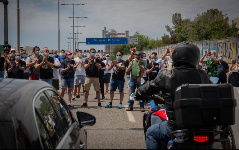 Trabajadores de Nissan protestan por el cierre de la planta en Cataluña. Antes de la pandemia 12 millones de españoles estaban en situación de riesgo de pobreza. NOTIMEX/Europa Press