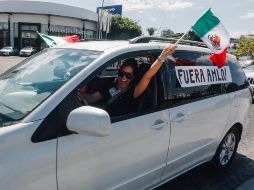 Este sábado Frena organizó protestas y caravanas con las que ciudadanos inconformes con el actual Gobierno Federal, exigen la renuncia del Presidente. EL INFORMADOR/G.Gallo