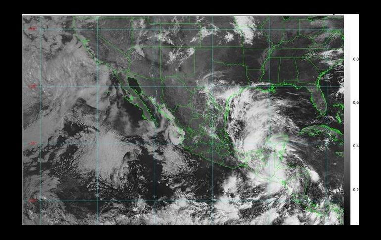 La amplia circulación de la tormenta ocasionará un temporal de lluvias muy fuertes sobre los estados del oriente y sureste de México.  TWITTER / @conagua_clima