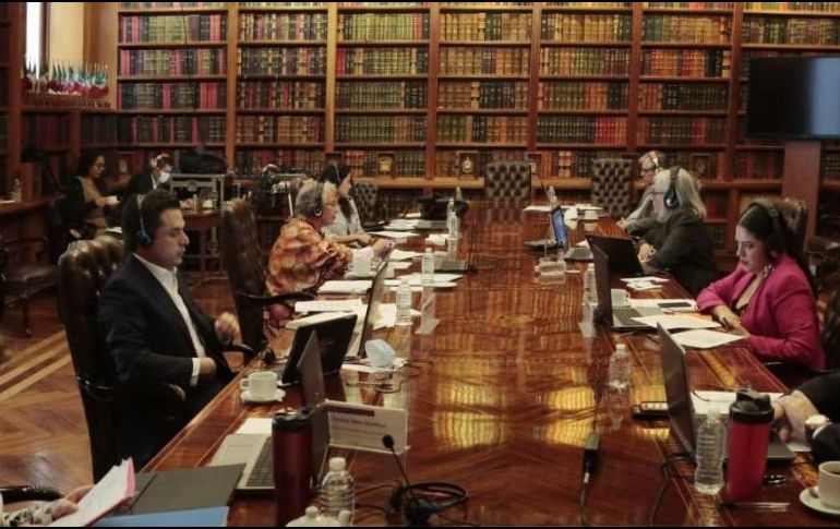 La reunión, que duró alrededor de tres horas y media, fue presidida por Olga Sánchez Cordero, secretaria de Gobernación. TWITTER/@M_OlgaSCordero