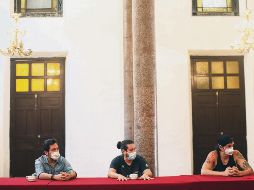 MÚSICOS. Algunos artistas participaron en la invitación presencial (realizada en el Edificio Arroniz) de Cultura Jalisco a la comunidad cultural para registrarse en SumArte en casa. CORTESÍA