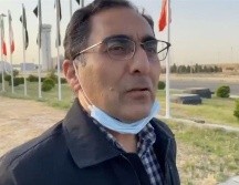 El científico iraní, Sirous Asgari, llega al aeropuerto internacional Imam Khomeini en Teherán, Irán, después de ser liberado de prisión por los Estados Unidos. EFE/IRIB