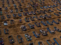 La nueva sección de un panteón en Manaus, Brasil, dedicada a víctimas del COVID-19. AP/ARCHIVO