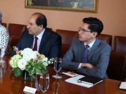 Velasco (d) se desempeñaba previamente como director de Comunicación Social de la SRE. TWITTER@GMarquezColin