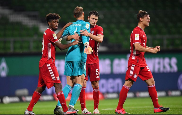 El club bávaro se coronó por octava ocasión consecutiva tras vencer al Werder Bremen. EFE / S. Franklin
