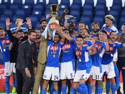 Napoli consiguió su sexta Copa de Italia. EFE / E. Ferrari