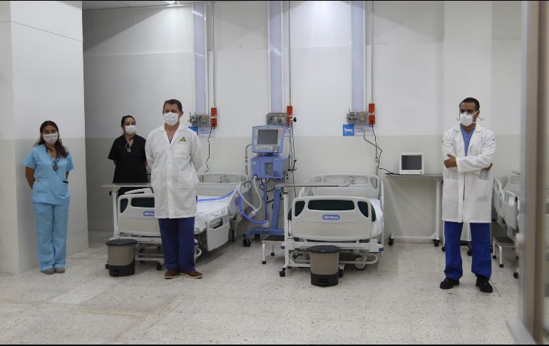 El Ángel Leaño comenzó a operar con 265 de 500 camas proyectadas. Se espera que 732 trabajadores, entre ellos médicos y enfermeras, atiendan a pacientes de COVID-19. EL INFORMADOR/E. Barrera