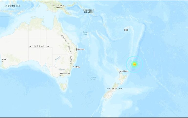 Hasta el momento no se ha informado de daños materiales y no se ha emitido alguna alerta de tsunami. ESPECIAL / earthquake.usgs.gov