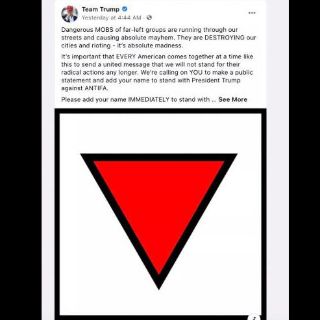 Facebook retira publicidad de Trump que incluía símbolo nazi