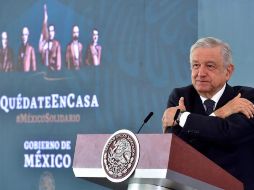 El Presidente Andrés Manuel López Obrador participa en una rueda de prensa matutina en Cuernavaca, Morelos. EFE/Presidencia