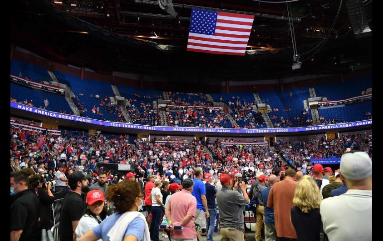 El equipo de campaña de Trump reconoció que la asistencia al evento electoral no era la esperada. AFP/N. Kamm