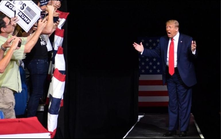 Trump realizó su primer mitin electoral en Tusla desde que comenzó la pandemia. AFP