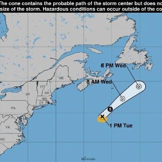 Surge tormenta tropical ''Dolly'' en el Atlántico Norte