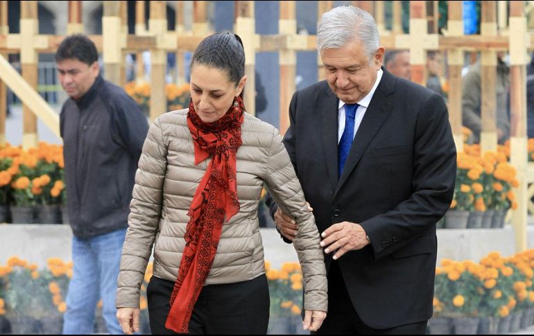 López Obrador felicitó a Sheinbaum por su cumpleaños. NTX / ARCHIVO