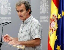 El director del Centro de Coordinación de Alertas y Emergencias Sanitarias, Fernando Simón, ofrece una rueda de prensa para informar de la situación de la COVID-19 en España, este jueves. EFE/ Mariscal