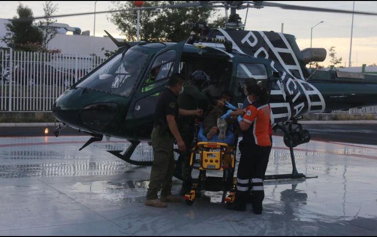 Para el rescate se hizo uso del helicóptero Halcón del municipio. ESPECIAL
