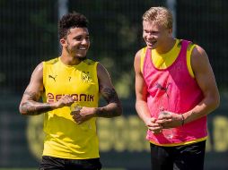 Eaerling Haaland (DERECHA) ha formado una dupla letal junto con Jadon Sancho (IZQUIERDA). TWITTER/@BVB