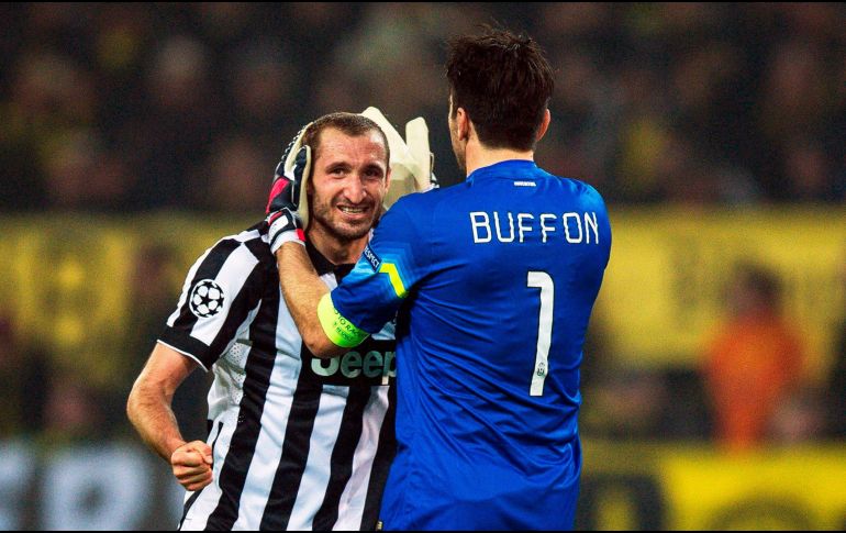 Los veteranos de la Juve celebran un gol. EFE / ARCHIVO