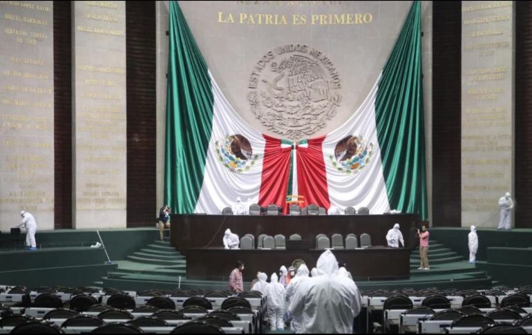 Este martes se reunirá el pleno de la Cámara bajo un protocolo sanitario que incluye sanitización de instalaciones en San Lázaro. TWITTER@Mx_Diputados