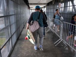 En el punto de revisión del cruce fronterizo 