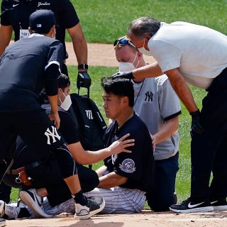 Masahiro Tanaka recibe impactante pelotazo