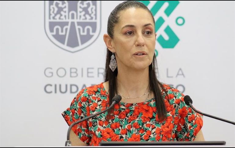 Fotografía cedida por el Gobierno de la Ciudad de México que muestra a la jefa de Gobierno capitalino, Claudia Sheinbaum, durante una rueda de prensa. EFE/ESPECIAL