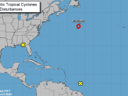 Se espera que “Edouard” se convierta en una tormenta postropical durante el día de hoy sin ser una amenaza para zonas del continente en los EU. ESPECIAL / nhc.noaa.gov/