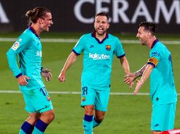 La goleada 4-1 al Villarreal (5º) el domingo, tras dos empates consecutivos, ha animado al equipo azulgrana. TWITTER/@FCBarcelona_es