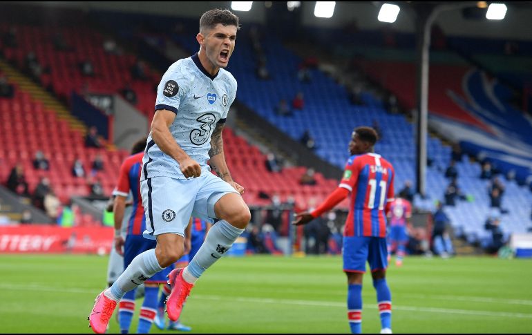 Los Blues aventajaban 2-0 el partido antes de la media hora gracias a los tantos de Olivier Giroud y Christian Pulisic (foto), con sendas asistencias de Willian. AFP / J. Tallis