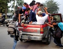 Un grupo de migrantes hondureños emprende una caravana rumbo a EU desde la ciudad de San Pedro Sula (Honduras). EFE/ARCHIVO