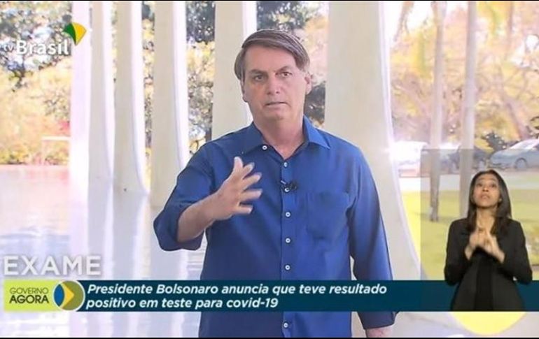 Bolsonaro insistió en que el hambre y la depresión generada por la cuarentena pueden provocar más muertes que el propio coronavirus. EFE/TVBrasilGov