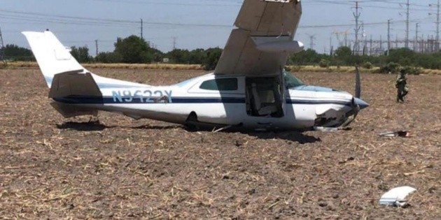 Ca&iacute;da de avioneta en Tamaulipas deja tres lesionados