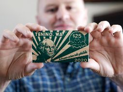 El billete tiene una imagen del presidente George Washington y una expresión en latín que significa: 