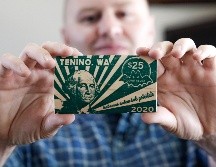 El billete tiene una imagen del presidente George Washington y una expresión en latín que significa: 