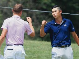 REMONTA. Collin Morikawa (der.) se repuso de una desventaja de tres golpes ante Thomas (izq.) para hacerse de su segundo título en el PGA Tour. AFP / S. Greenwood